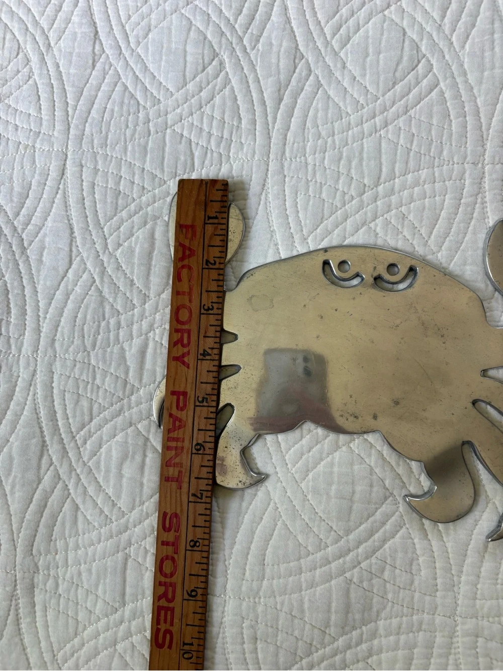 Coastal Crab Rustic Aluminum Trivet
